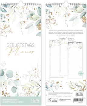 Häfft Geburtstagskalender 7018-0 Blattgold jahresunabhängig 12 x 30 cm