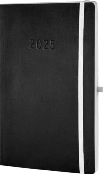 Chronoplan Chronobook Softcover Black Edition 2025 A5 1 Woche/2 Seiten schwarz
