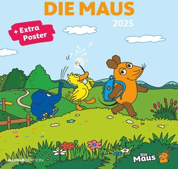 Alpha Edition Die Maus 2025 Broschürenkalender 30x30cm