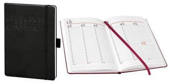 bsb-obpacher V-Book schwarz 1 Woche / 2 Seiten 14x21cm 2025