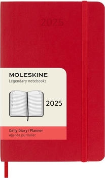 Moleskine Tageskalender 2025 Klassik 1 Tag auf 1 Seite Pocket Softcover Scharlachrot