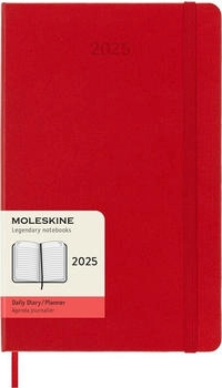 Moleskine Tageskalender 2025 Klassik 1 Tag auf 1 Seite Large Hardcover Scharlachrot