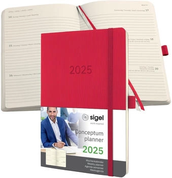 sigel Conceptum Pure Wochenkalender A5 red 2025