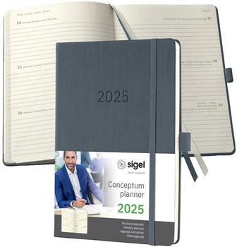 sigel Conceptum 2025 A5 dunkelgrau Hardcover (C2566)