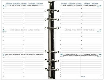 Quo Vadis Timer Kalender 2025 1 Woche/ 2 Seite waagrecht 105x172mm
