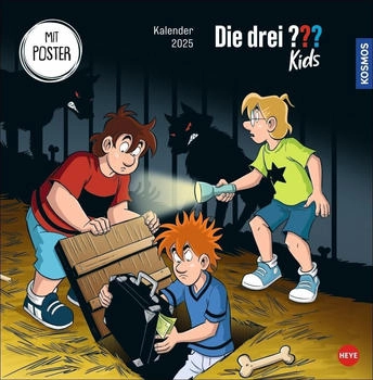 Heye Die drei ??? Kids Broschurkalender 2025