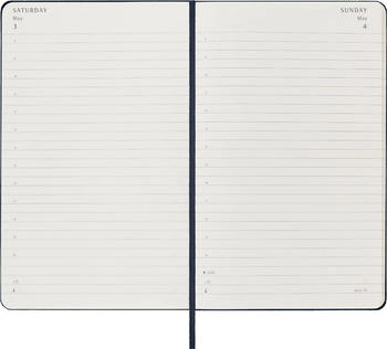 Moleskine Tageskalender 2025 Klassik 1 Tag auf 1 Seite Pocket Softcover Schwarz