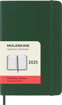 Moleskine Tageskalender 2025 Klassik 1 Tag auf 1 Seite Pocket Softcover Myrtengrün