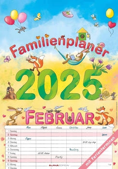 Neumann Verlage Familienplaner Cartoon 2025 23,7x34cm