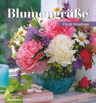 Alpha Edition Blumengrüße 2025 Postkartenkalender 16x17cm