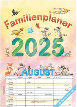 Neumann Verlage Familienplaner Cartoon 2025 A3 29,7x42cm