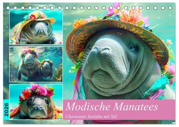 Calvendo Modische Manatees. Charmante Seekühe mit Stil 2026 (DIN A5)