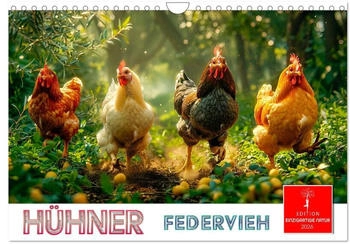 Calvendo Hühner Federvieh 2026 (DIN A4)