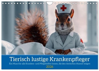 Calvendo Tierisch lustige Krankenpfleger 2026 (DIN A4)