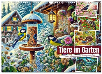 Calvendo Tiere im Garten - Tierische Begegnungen in der grünen Oase 2026 (DIN A3)