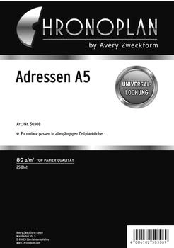 Chronoplan Adresseinlagen A5 25 Blatt (50308)