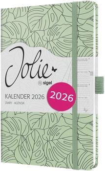 sigel Jolie Wochenkalender 2026 A5 Green Monstera (J6353)