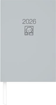 Zettler Buchkalender 876 14,5x21cm 1 Tag/1 Seite grau 2026