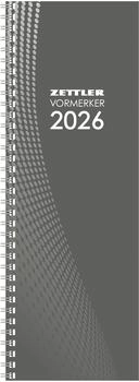 Zettler Vormerkbuch 718 10,5x29,7cm 1 Woche/1 Seite schwarz 2026