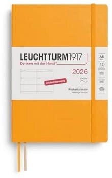 Leuchtturm1917 Wochenkalender 1 Woche auf 2 Seiten 2026 Medium A5 Softcover Rising Sun