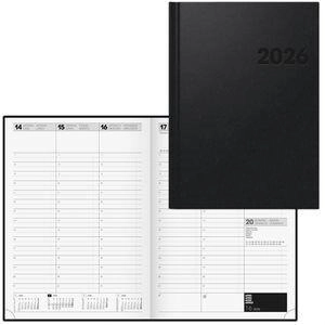 Brunnen Buchkalender 2026 | A4, Kunststoff, schwarz (1078160906)
