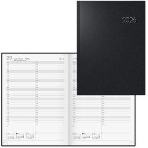 Brunnen Buchkalender 2026 | A4, Kunststoff, schwarz (1078760906)
