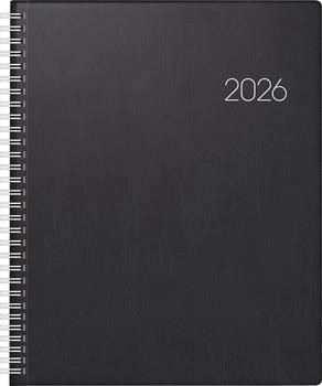 Brunnen Buchkalender Mod. Manager Wt 7 weektimer 2026 | 210×260 mm, Kunststoff, schwarz (1076101906)