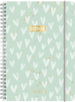 Brunnen Schülerkalender 2025/2026 „Hearts“ | A5, Kunststoff (1072156096)