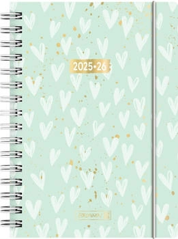 Brunnen Schülerkalender 2025/2026 „Hearts“ | A5, Kunststoff (1072055026)