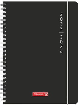 Brunnen Schülerkalender 2025/2026 „Plain Black“ | A5, Kunststoff (1072156126)