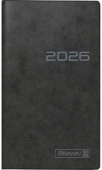 Brunnen Taschenkalender Mod. 758 2026 | A6, Karton, schwarz (1075802906)