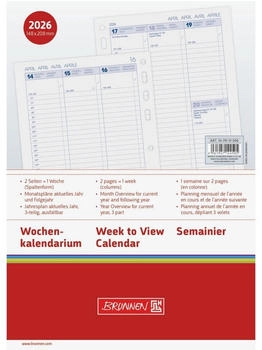 Brunnen Wochenkalendarium Business 2026 Spaltenform | A5 (1079101006)