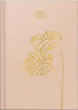 Rido Buchkalender Premium Young Line 2026 „Monstera“ | A5, Kunstleder (7028503016)