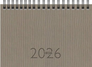 Rido Taschenkalender Mod. TM 17/contacter 2026 | A6 quer, Kunstleder, grau (7012236806)