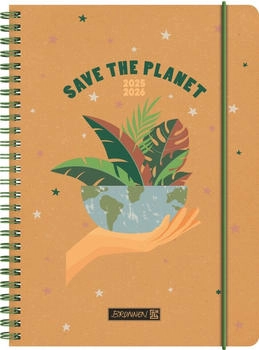 Brunnen Schülerkalender 2025/2026 „Save The Planet“ | A5, Leder (1072135136)