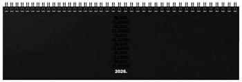 Brunnen Querterminbuch Mod. 774 2026 „Black Classic“ | 326×102 mm, Kunststoff (1077460066)