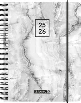 Brunnen Schülerkalender 2025/2026 „Grey Marble“ | A6, Kunststoff (1071855086)