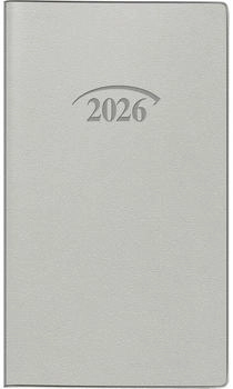 Brunnen Taschenkalender Mod. 751 2026 | A6, Kunststoff, silber (1075128926)