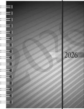 Rido Taschenkalender Mod. perfect/Technik I 2026 | A6, Kunststoff, anthrazit