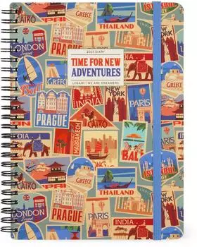 Legami Kalender Wochenplaner 2025, Gummiband 15x21cm Travel A5