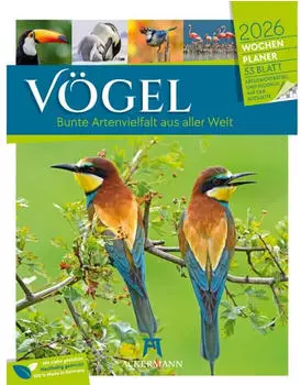 Ackermann Kunstverlag Vögel Wochenplaner Kalender 2026