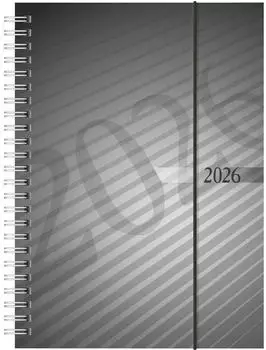 Rido Buchkalender futura 2 A5 1 Woche/2 Seiten PP anthrazit Kalendarium 2026
