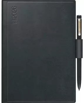 Rido Taschenkalender Perfect/Technik I 10x14cm 1 Woche/2 Seiten Kunststoff Skivertex schwarz 2026