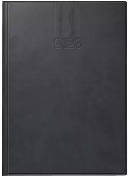Rido Buchkalender Roma 1 14,2x20cm 1 Tag/Seite Kunstleder schwarz 2026