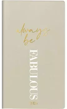 Rido Taschenkalender Modell int. 8,7x15,3cm 1 Woche/2 Seiten Kunstleder Trend Fabulous hellgrau 2026