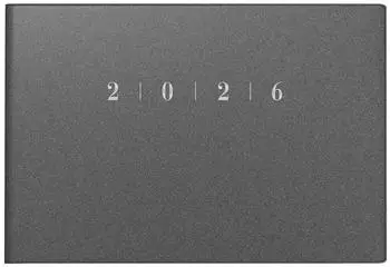 Rido Taschenkalender Septimus 15,2x10,2cm 1 Woche/2 Seiten Kunststoff grau 2026
