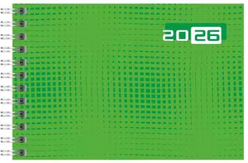Rido Taschenkalender Septimus 15x10cm 1 Woche/2 Seiten Grafik-Einband grün 2026