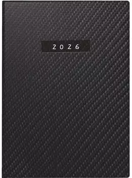 Rido Taschenkalender Technik III 1 Tag/Seite 10x14cm 'Carbon' Kunstleder-Einband schwarz 2026