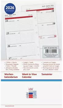 Rido Wochenkalendarium Timing Special 8,7x15,3cm 1 Woche/2 Seiten 2026