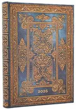 Paperblanks 12-Monatskalender 2026 Blue Luxe, Midi, Tagesüberblick